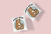 Mama Bear Mother's Day Shirt SVG, an Animal Illustration by Ghagra (Thumbnail 4 of 7)