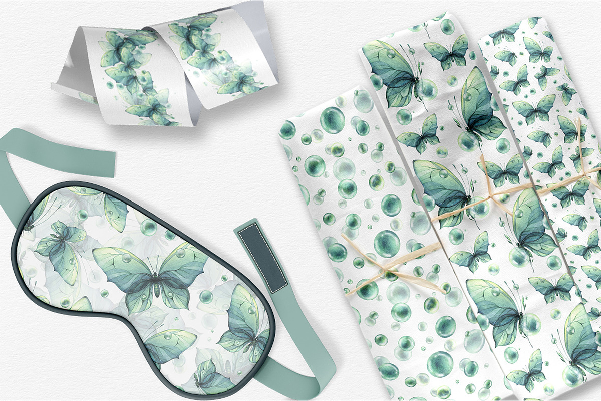 Butterfly Dream Seamless Pattern Set, an Illustration by NATASHA CHU (Photo 3 of 5)