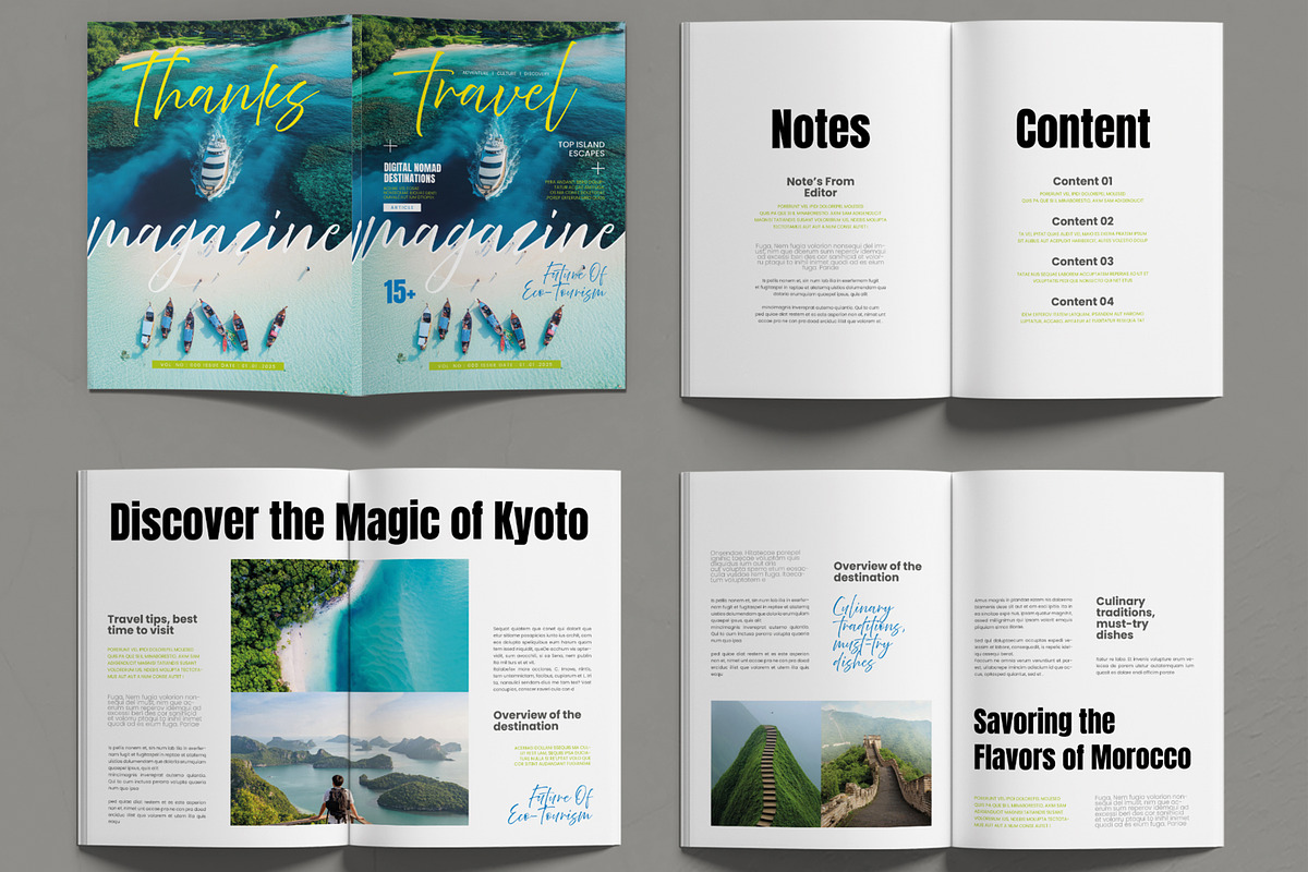 Travel Magazine Template preview 2