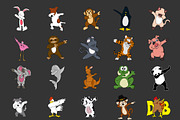 20 Animal Dabbing T-Shirt Designs, an Animal Illustration by Character (Thumbnail 3 of 4)
