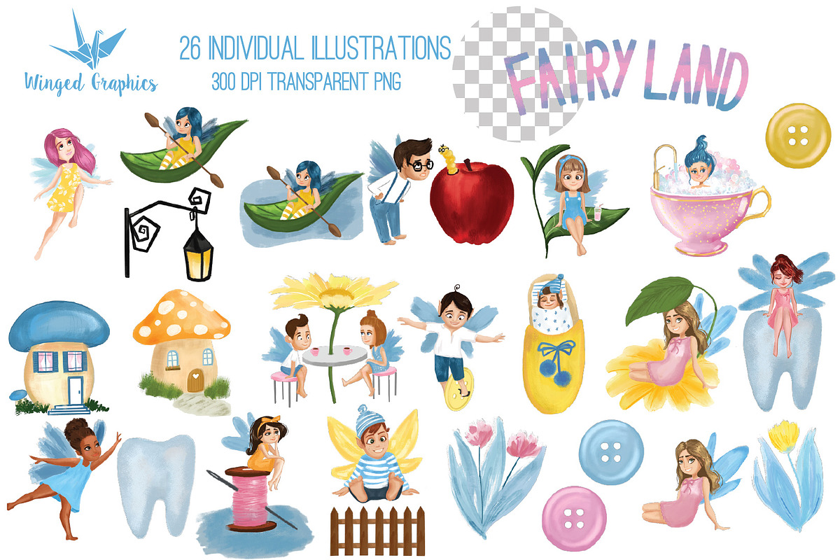 Fairy elf land whimsical illustratio, a Person Illustration by Winged Graphics (Photo 3 of 3)