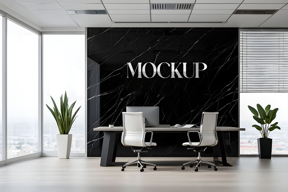 Modern Office Wall Logo Mockup, a Mockup by GenesisCreativeCo (Photo 3 of 3)