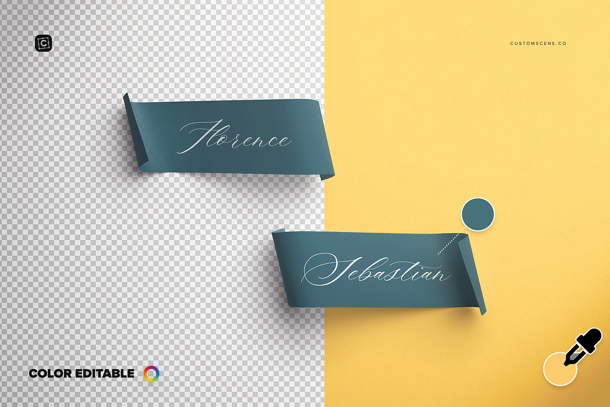 Curled Place Card Mockup, a Mockup by Custom Scene (Photo 6 of 9)