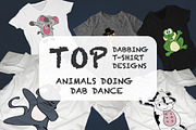 20 Animal Dabbing T-Shirt Designs, an Animal Illustration by Character (Thumbnail 4 of 4)