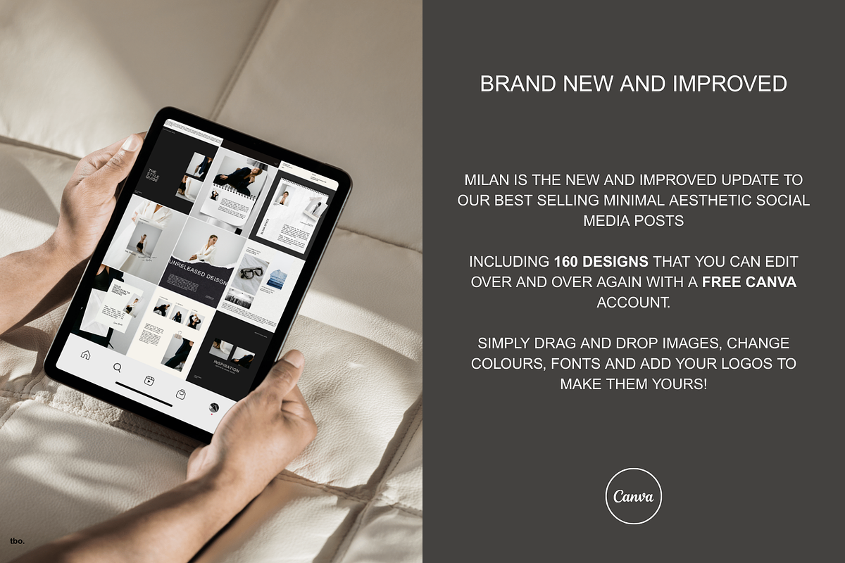 CANVA Milan Instagram Templates, a Social Media Template by thebusinessoutfit (Photo 5 of 18)