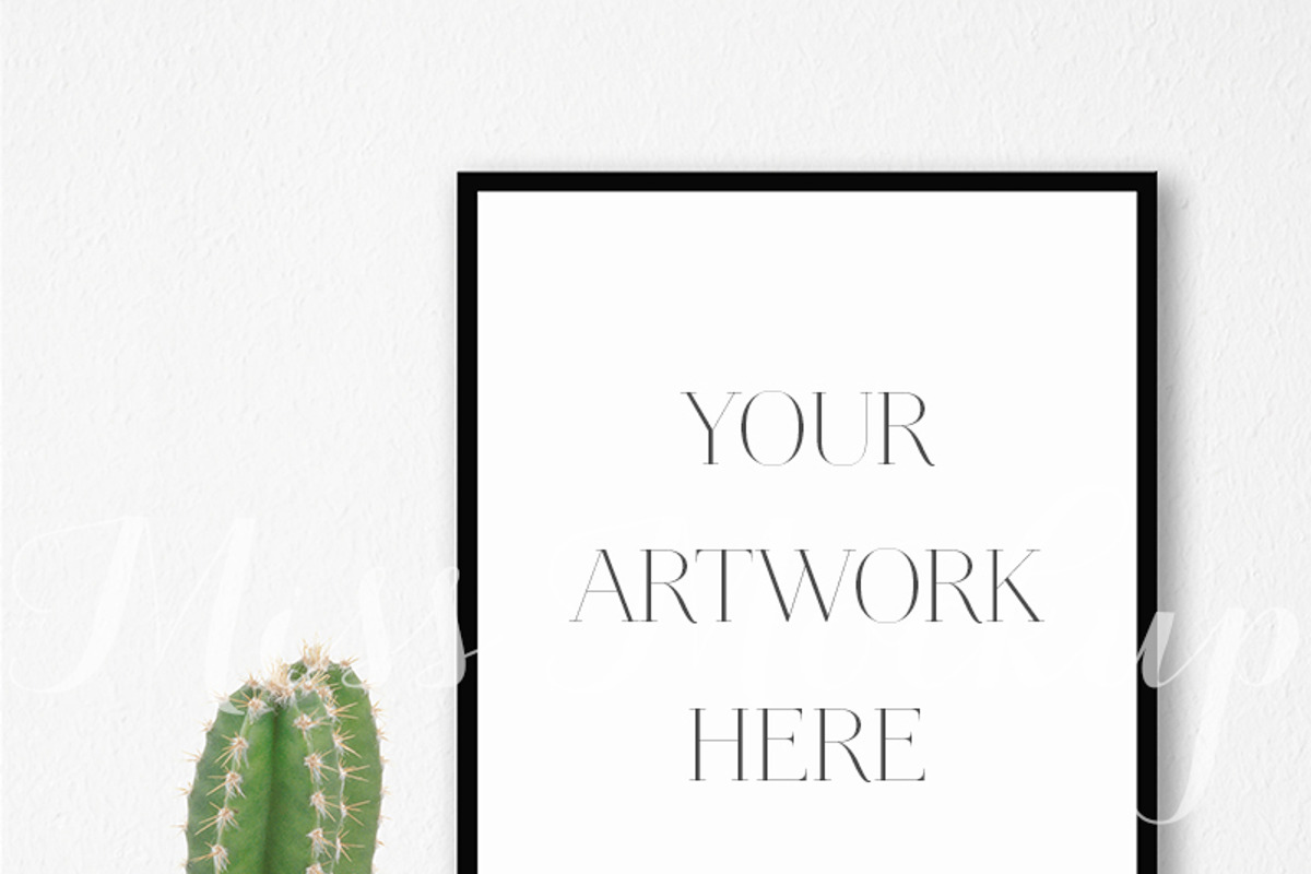 Black Frame Mockup, a Print Template by Miss Mockup