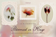 Bloomed in Haze: Floral Backgrounds, a Background Graphic by Purple (Thumbnail 1 of 14)