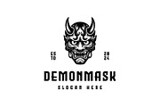 Demon Oni Mask Logo, a Branding & Logo Template by Pixes (Thumbnail 2 of 3)