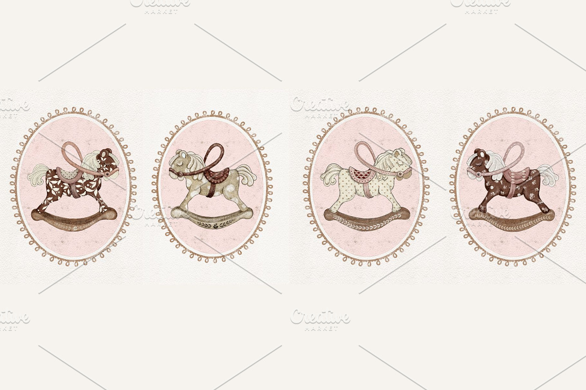 Rocking Horses Pattern, a Pattern Graphic by MouseGrey (Photo 11 of 11)