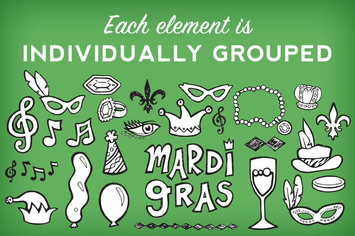 Mardi Gras Sketch Collection, an Illustration by Jaleh Afshar (Photo 2 of 4)
