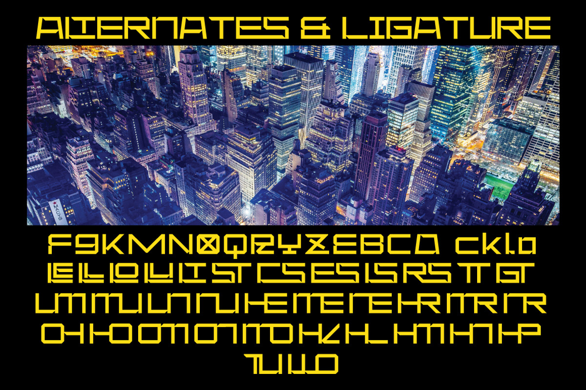Klase - Cyberpunk Font, a Sans Serif Font by tebaltipislab (Photo 7 of 9)
