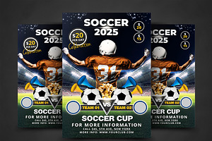 Football Flyer Templates, a Flyer Template by AfzaalGraphics