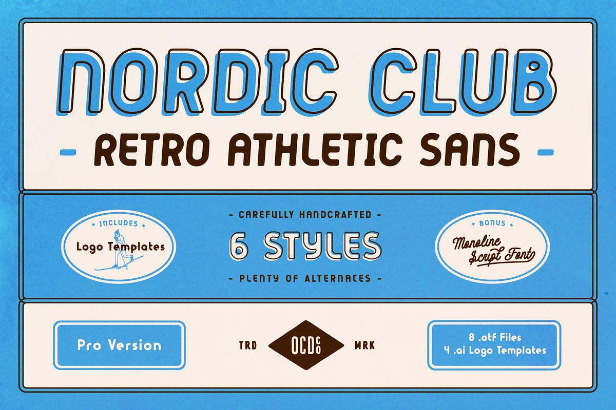 Nordic Club - Retro Athletic Sans, a Sans Serif Font by OPENCITYDESIGNCO (Photo 1 of 6)