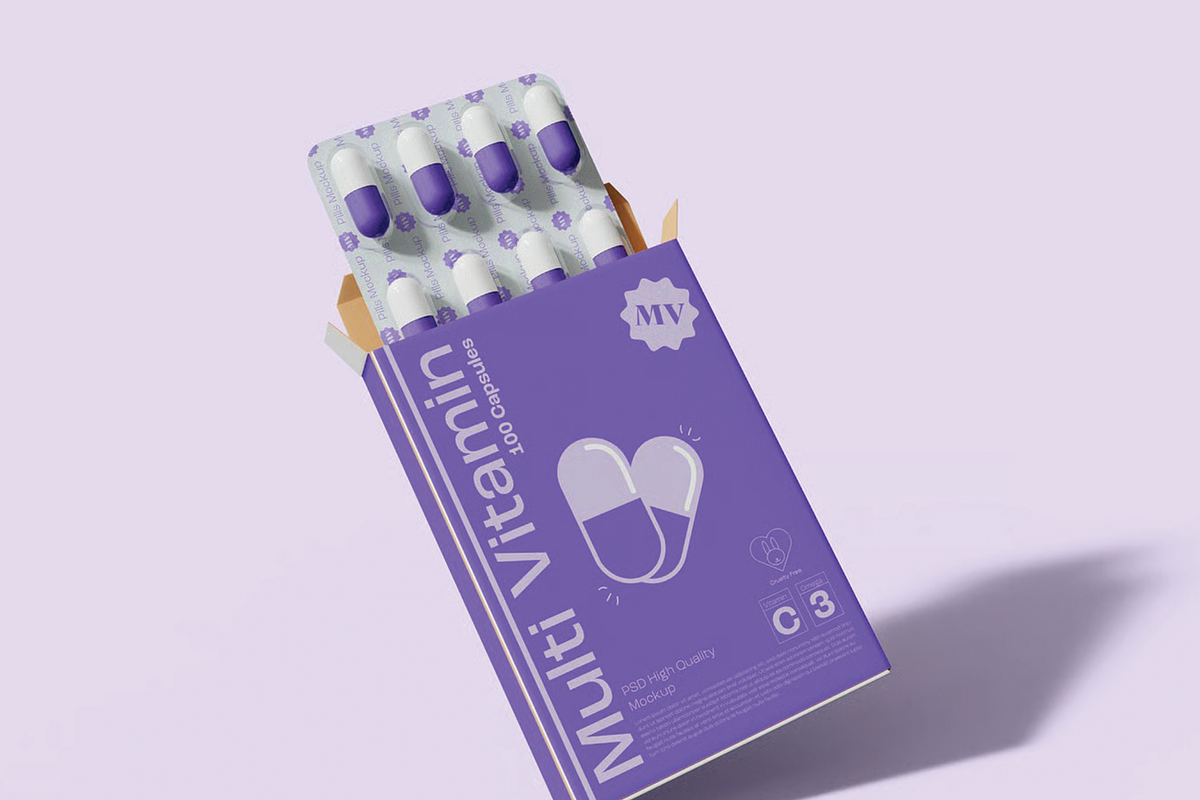 Medicine Blister Mockup, a Packaging Mockup by skybluecreative (Photo 2 of 2)
