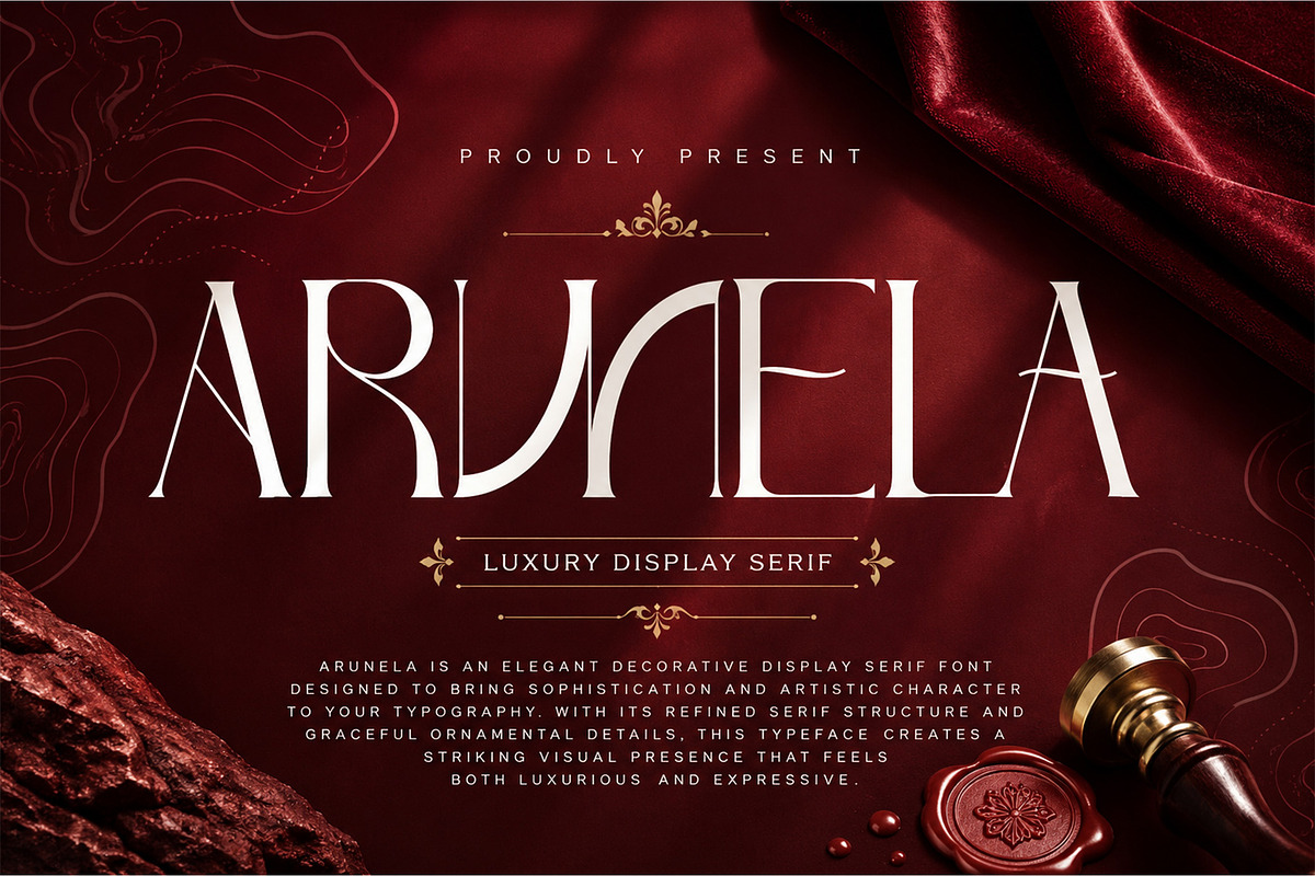 Arunela – Elegant Serif Font, a Serif Font by Letterara (Photo 1 of 14)