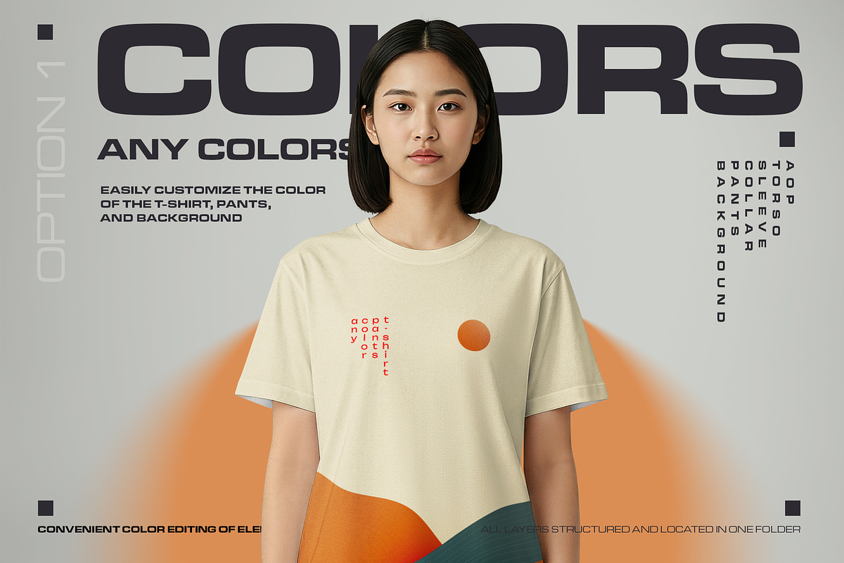 Mockup Woman T-Shirt – Asian Model, a Shirt Mockup by Grow Design Craft Studio (Photo 2 of 7)