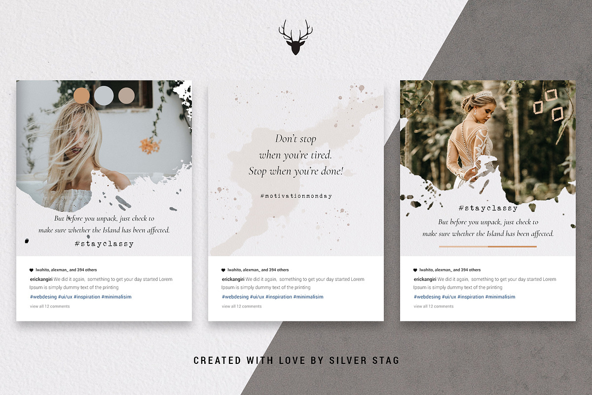 #InstaLove Instagram Posts & Stories, a Social Media Template by SilverStag Type Foundry (Photo 10 of 21)