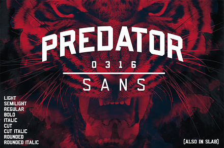 Predator 0316 Sans, a Sans Serif Font by American Eargle
