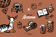 Hello Autumn Hand Drawn Collection, an Illustration by Elena Pimonova (Thumbnail 1 of 6)