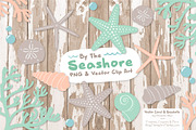 Mint & Peach Vector Seashells, an Illustration by Amanda Ilkov (Thumbnail 2 of 5)