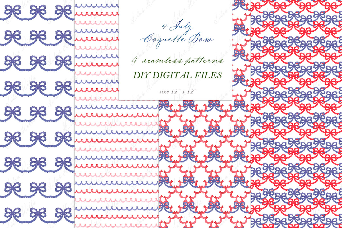 4th of July Coquette Scallop Bow, a Graphic by LABFcreations (Photo 4 of 4)