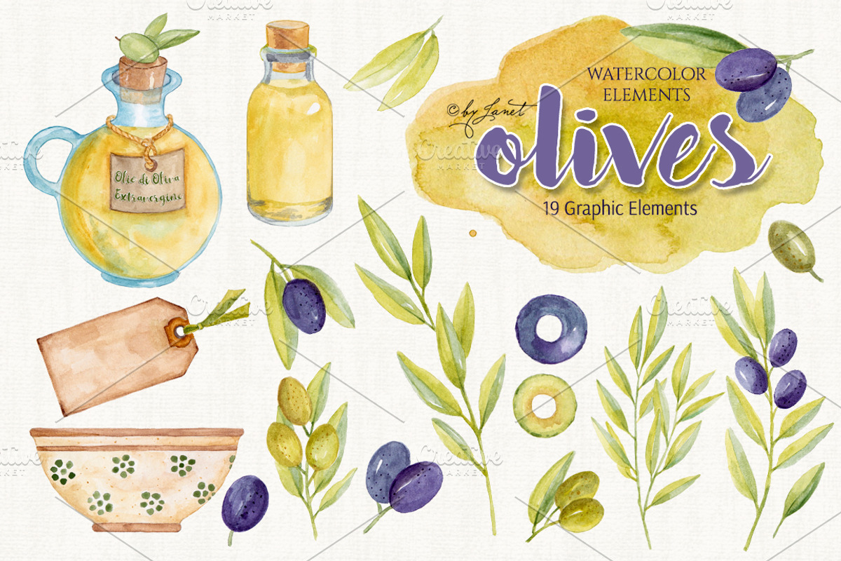 Olives Collection, an Illustration by helloPAPER (Photo 2 of 2)