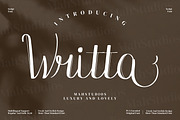 Writta Script Fonts, a Script Font by mahstudios (Thumbnail 1 of 15)