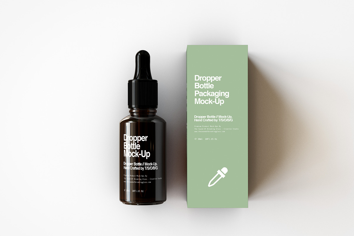 Amber Dropper Bottle Mock-Up & Box, a Household Mockup by TSOBG (Photo 15 of 20)