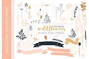 Floral wedding clip art hand drawn, an Illustration by WinchesterLambourne (Thumbnail 1 of 2)
