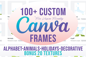 100 Custom Canva Frames & Bonus