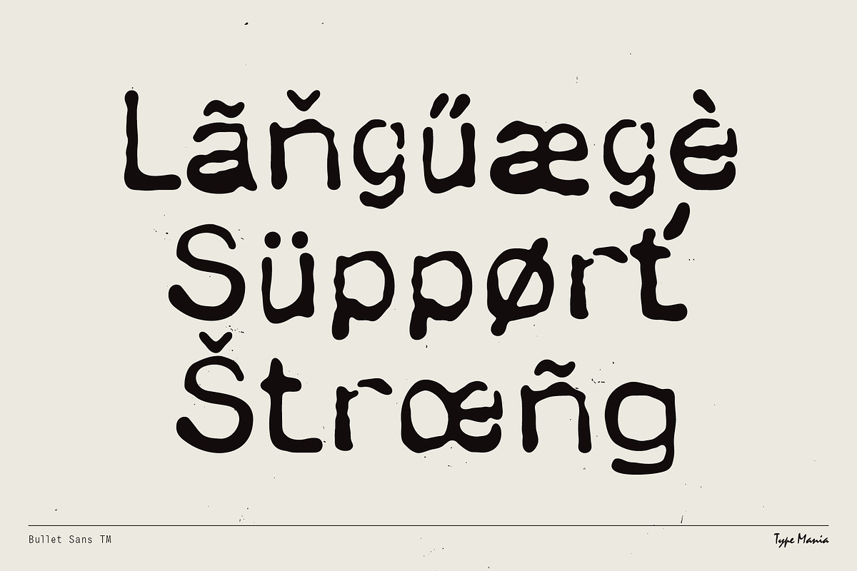 Bullet Sans TM – Rough Boy, a Sans Serif Font by Type Mania (Photo 8 of 10)