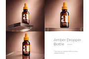 Amber Dropper Bottle Mockup Set, a Packaging Mockup by Country4k (Thumbnail 4 of 4)