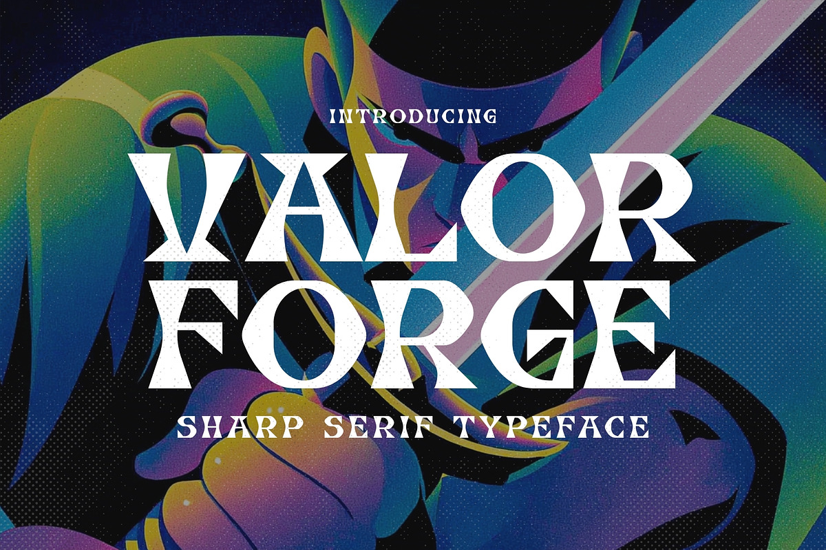 Valor Forge - Bold Masculine Type, a Serif Font by HipFonts (Photo 1 of 8)