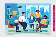 Office Meeting in City Office, a Finance Illustration by Tanuart (Thumbnail 3 of 3)