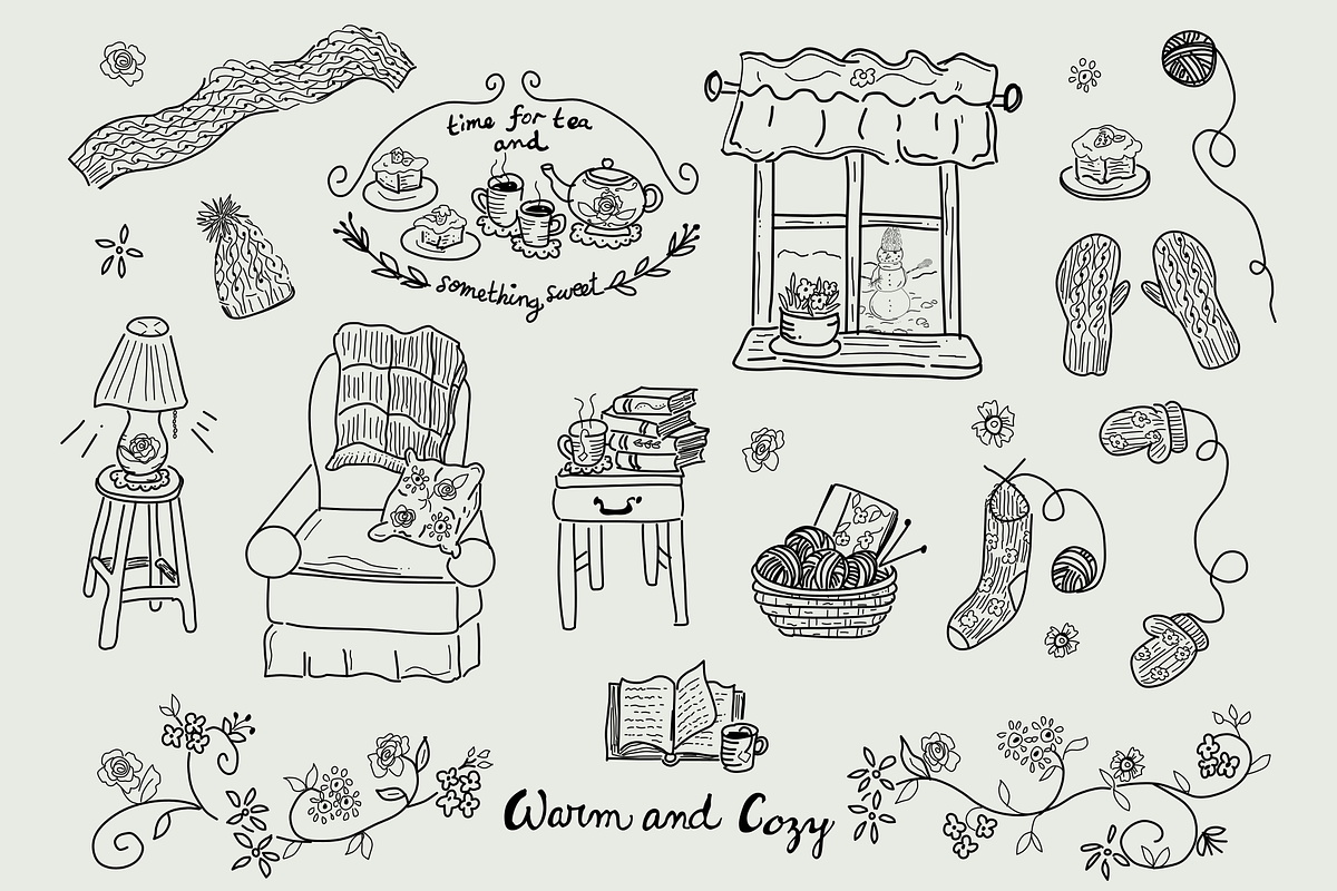 Warm and Cozy Illustrations, an Object Illustration by AJ Doodles (Photo 2 of 14)