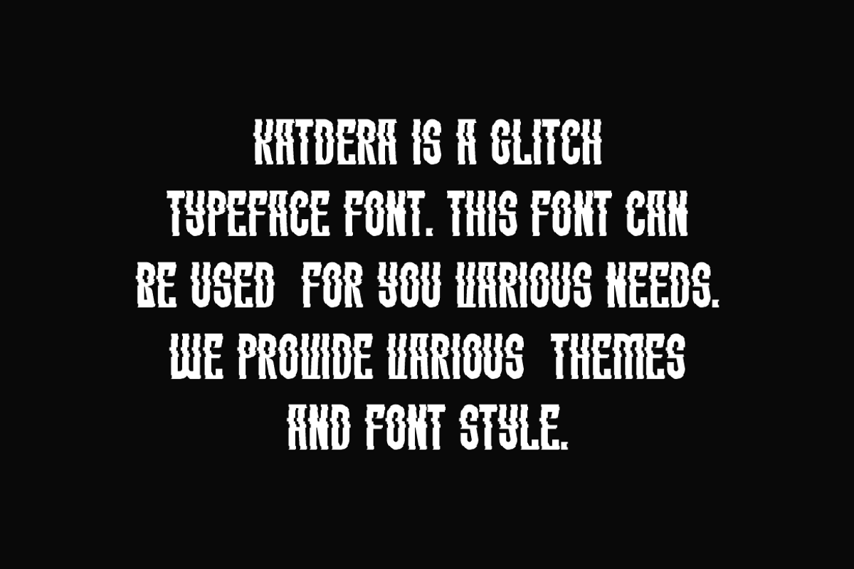 Katdera - Glitch Pixel Font, a Sans Serif Font by Iqsiart Studio (Photo 4 of 6)