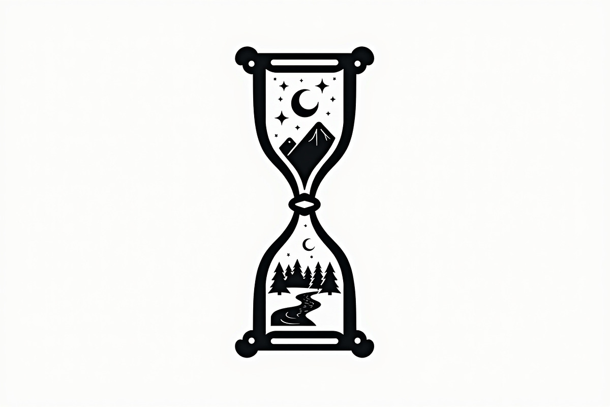 Hourglass Nature Scene Bundle, an Illustration by hafijul (Photo 5 of 7)