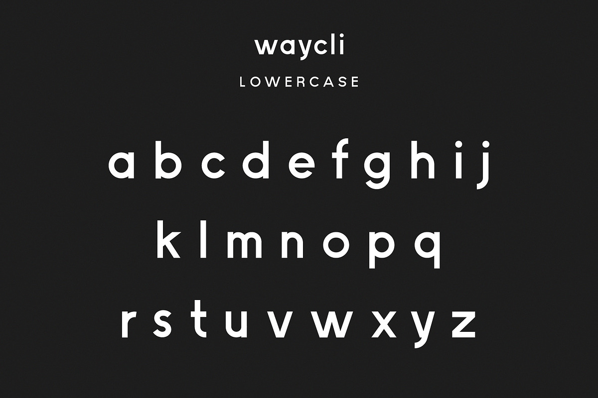 waycli geometric font sans serif, a Sans Serif Font by Izalsye (Photo 3 of 5)