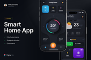 Smart Home App, an App Template by UI App&Web, Dashboard (Thumbnail 1 of 2)