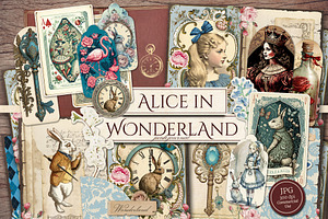 Alice In Wonderland Scrapbook Kit