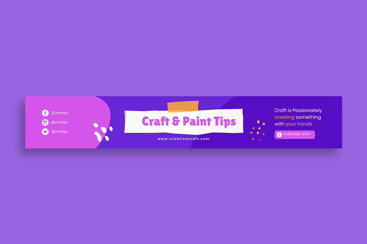 Craft Tips Youtube Cover, a Social Media Template by MikroType Std (Photo 3 of 4)