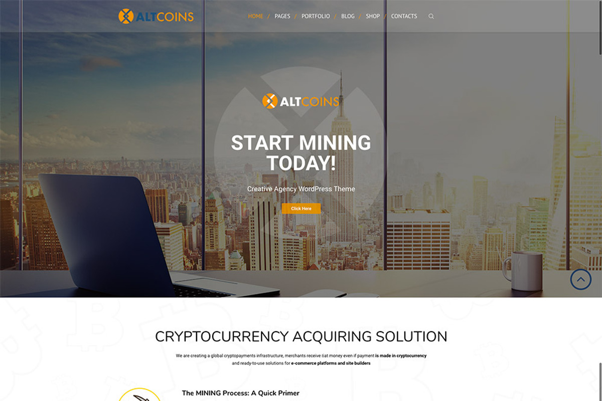 AltCoins Crypto WordPress Theme, a WordPress Template by cwsthemes (Photo 3 of 5)