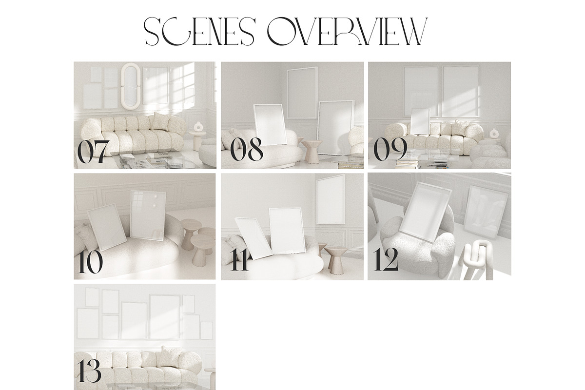 ALL WHITE FRAME MOCKUP BUNDLE, a Mockup by N digital designs (Photo 11 of 11)