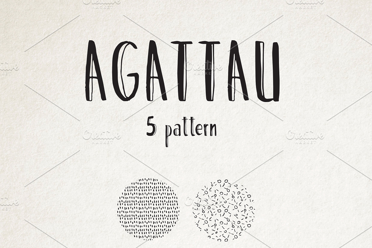 Agattau font + pattern + borders preview 5