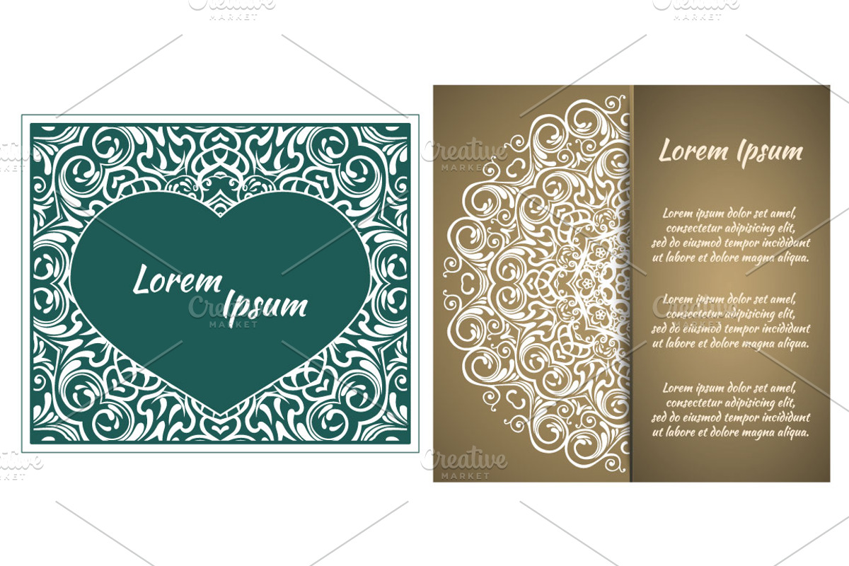 Set of wedding 28 elements, an Invitation Template by BEZIL-ART (Photo 3 of 15)