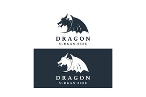 Fire dragon logo with creative ideas, a Branding & Logo Template by LOGOCREATIVE