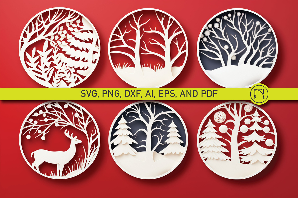 Cricut Christmas Coasters SVG bundl, a Graphic by NGISED (Photo 4 of 10)