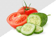 Tomato and cucumber, an Object Graphic by Fruits+Veggies (Thumbnail 3 of 4)
