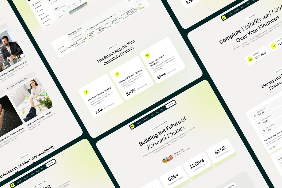 Finsaro – Financial Website Figma UI, an UI Kit Template by TNCFlow (Photo 5 of 5)