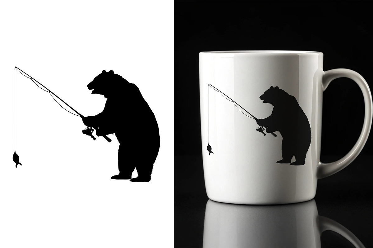 Wild Bear Silhouette Wildlife Animal, an Animal Illustration by Unique Design Team (Photo 2 of 5)